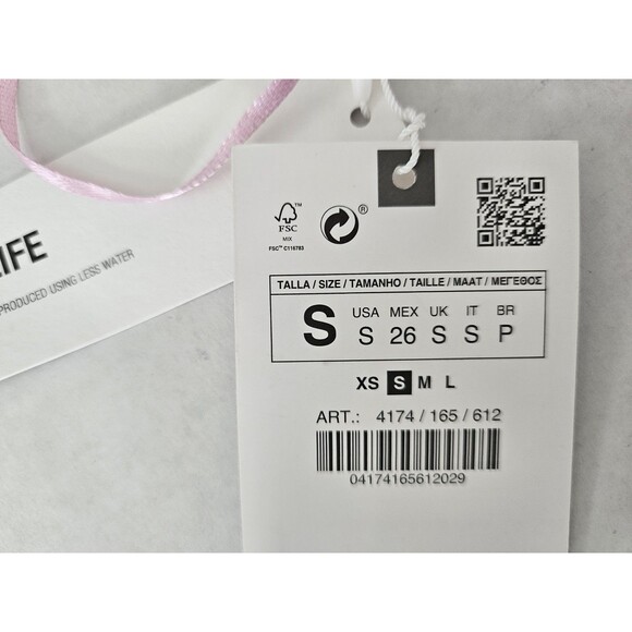 Zara Lavender Halter Bodysuit Size S Convertable Cotton Deep V Stretch NWT - Picture 7 of 9